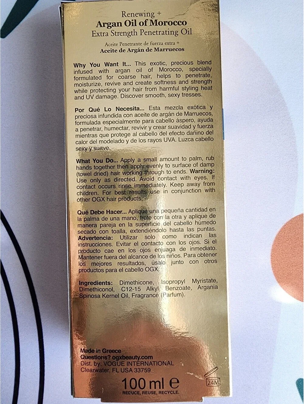 OGX Renewing + Argan Oil of Morocco Extra Strength Penetrating Oil 3.3 Oz